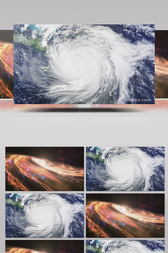4K宇宙云层台风眼高清视频素材图片
