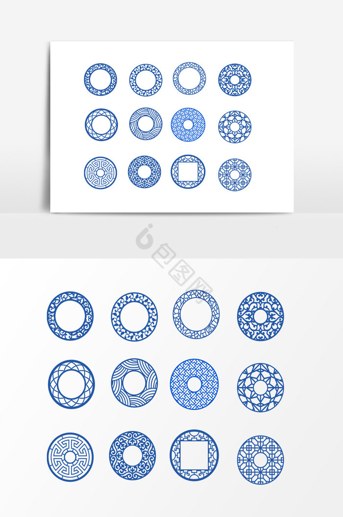 圆形花纹图片