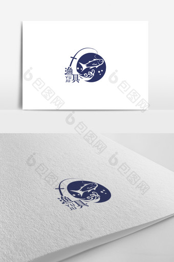 时尚渔具标志logo设计图片