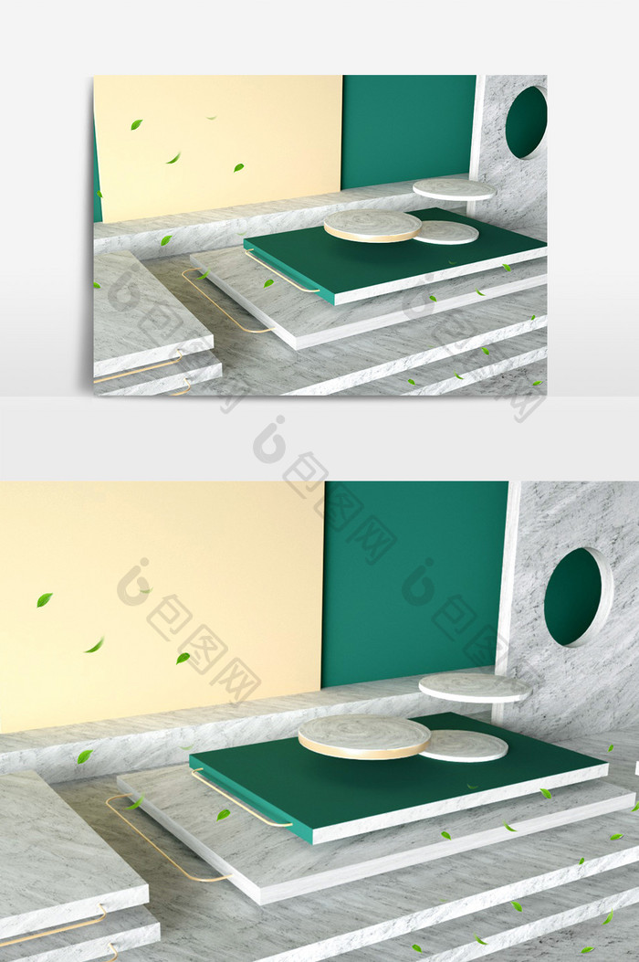 C4D文艺小清新海报模型（OC渲染）