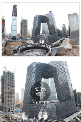 北京CBD建筑群全景图