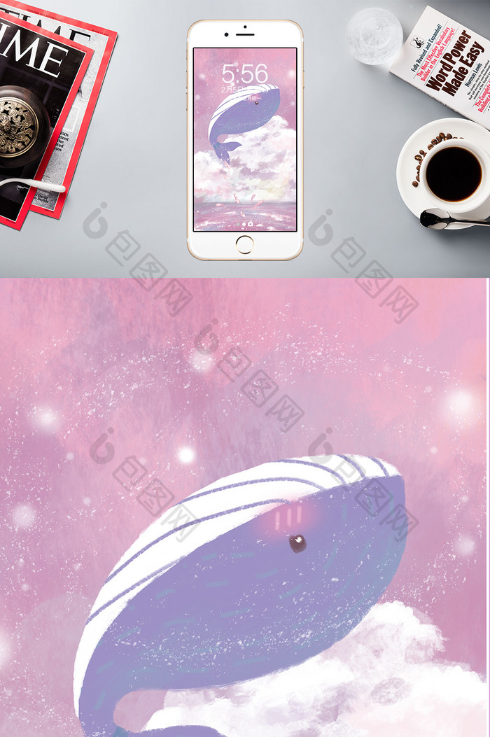 蓝色白鲸手机壁纸 图片下载 包图网