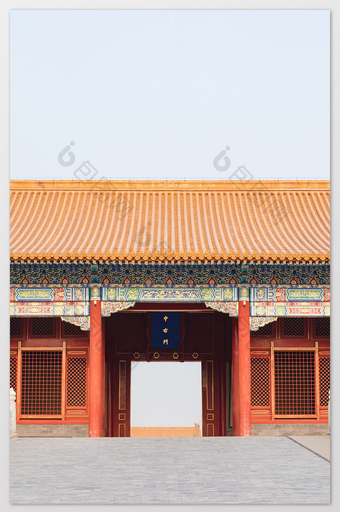 故宫中右门建筑摄影图片图片