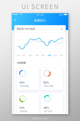 时尚数据统计商务通用UI移动界面