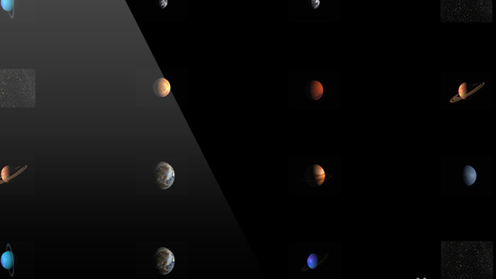 11组太阳系八大行星动态素材