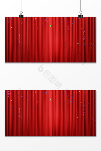 红色愚人节舞台庆祝活动幕布背景图图片