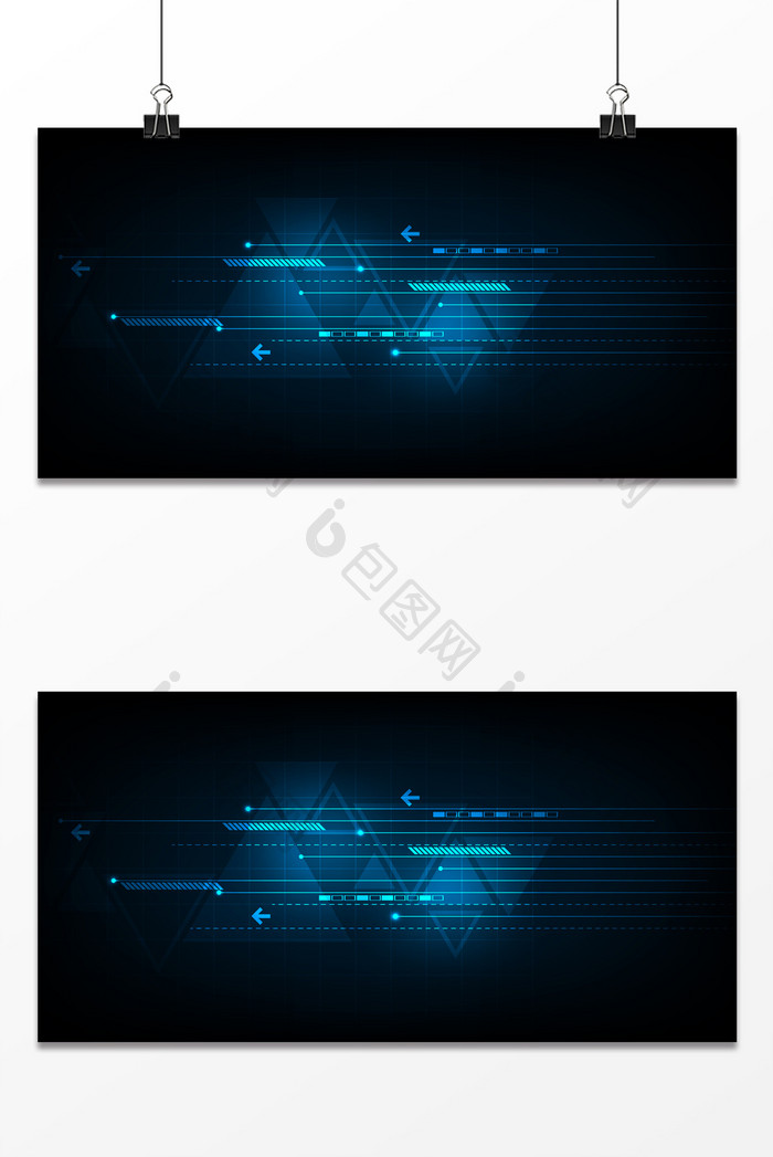 蓝色商务科技技术未来信息背景图