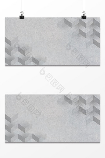 灰色微立体抽象几何扁平背景图图片