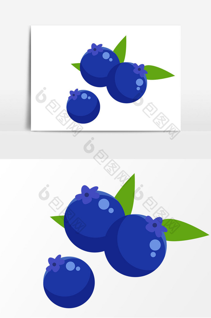 手绘蓝莓元素设计