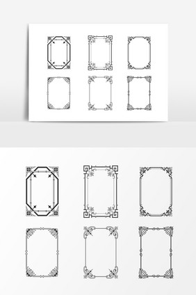 精美花纹边框设计素材