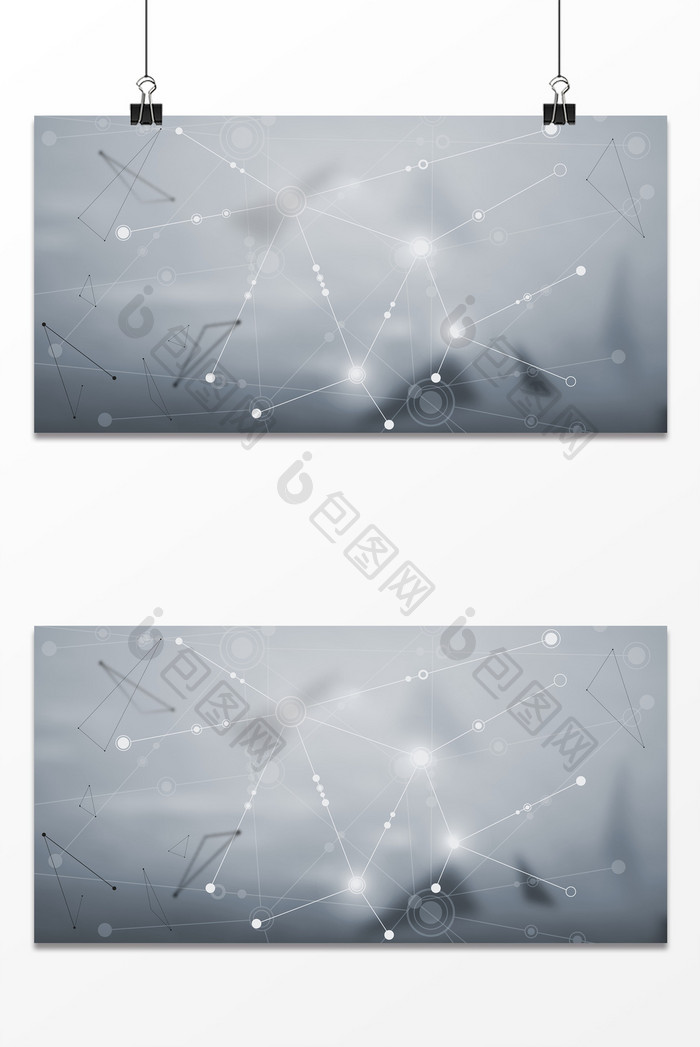 灰色商务科技技术信息线条连接背景图