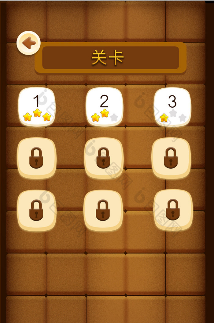 黄色渐变游戏app关卡ui移动界面