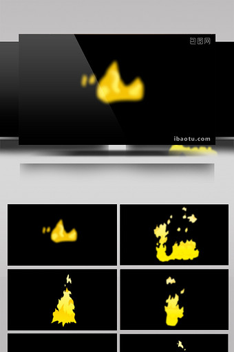 alpha通道卡通火焰叠加视频素材图片