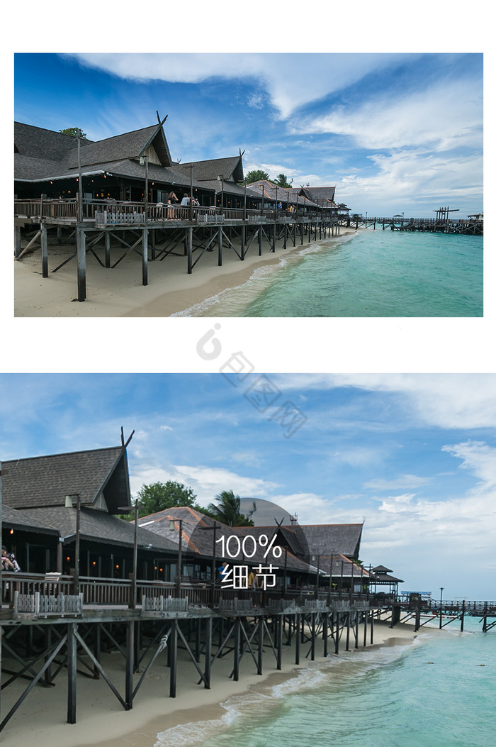 蓝色马来西亚马达京岛摄影图片