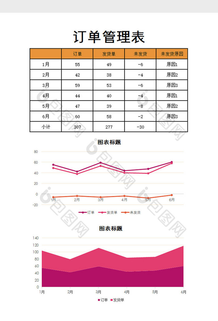 订单管理表excel模板