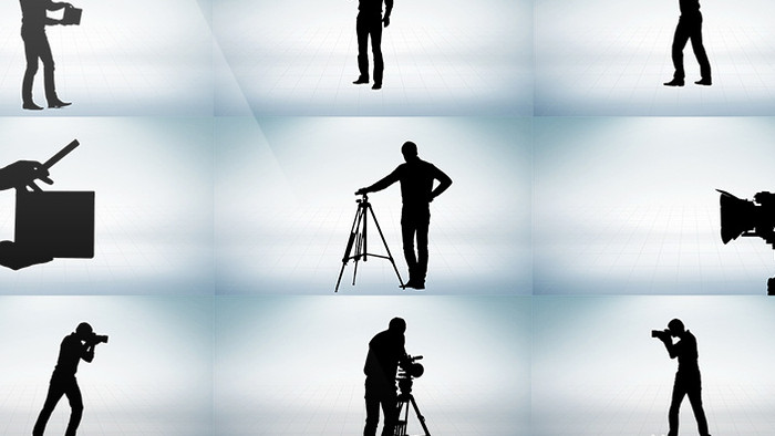 摄影摄像人物剪影带通道视频素材