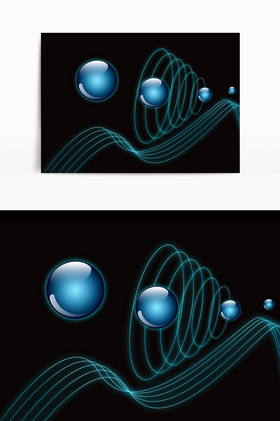 智能科技感光线光圈能量球