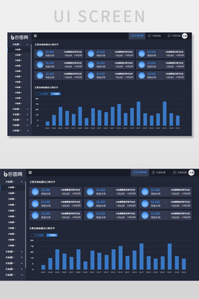 深色大气渐变科技可视化数据后台网页设计