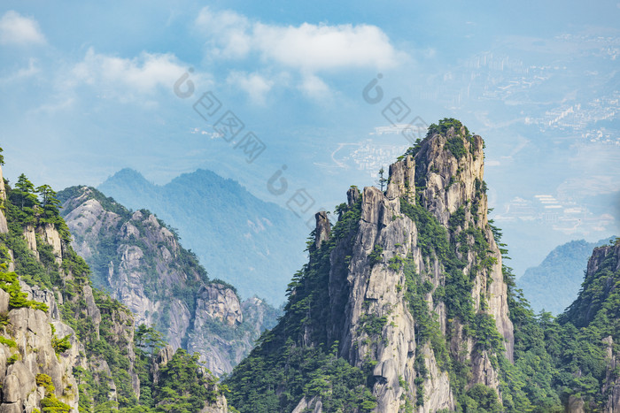 安徽黄山风景区自然风光