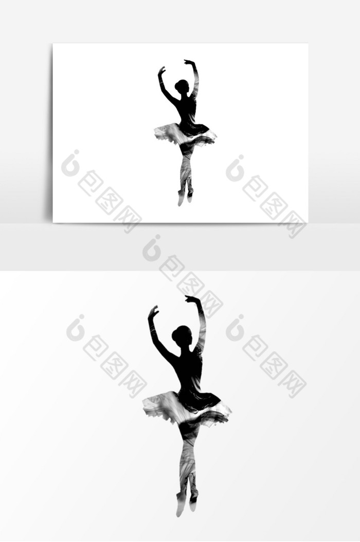芭蕾舞水墨人物舞者图片图片