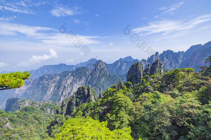 安徽黄山风景区自然风光