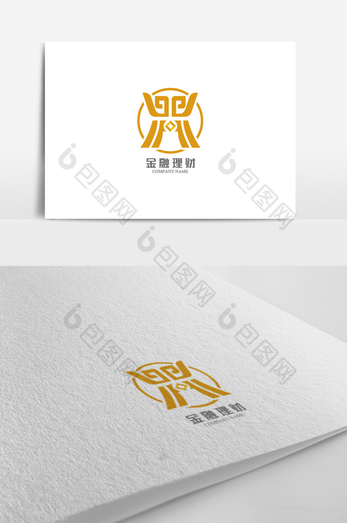 个性理财金融标志logo设计