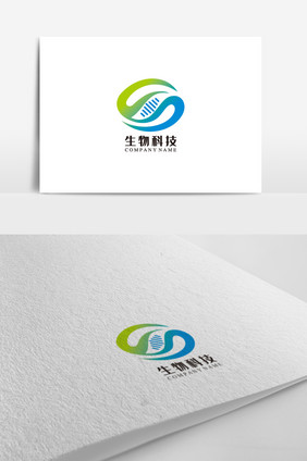 简约时尚生物科技标志logo设计