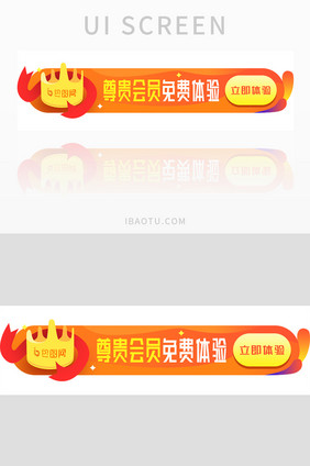 会员权益尊贵身份特权体验胶囊banner