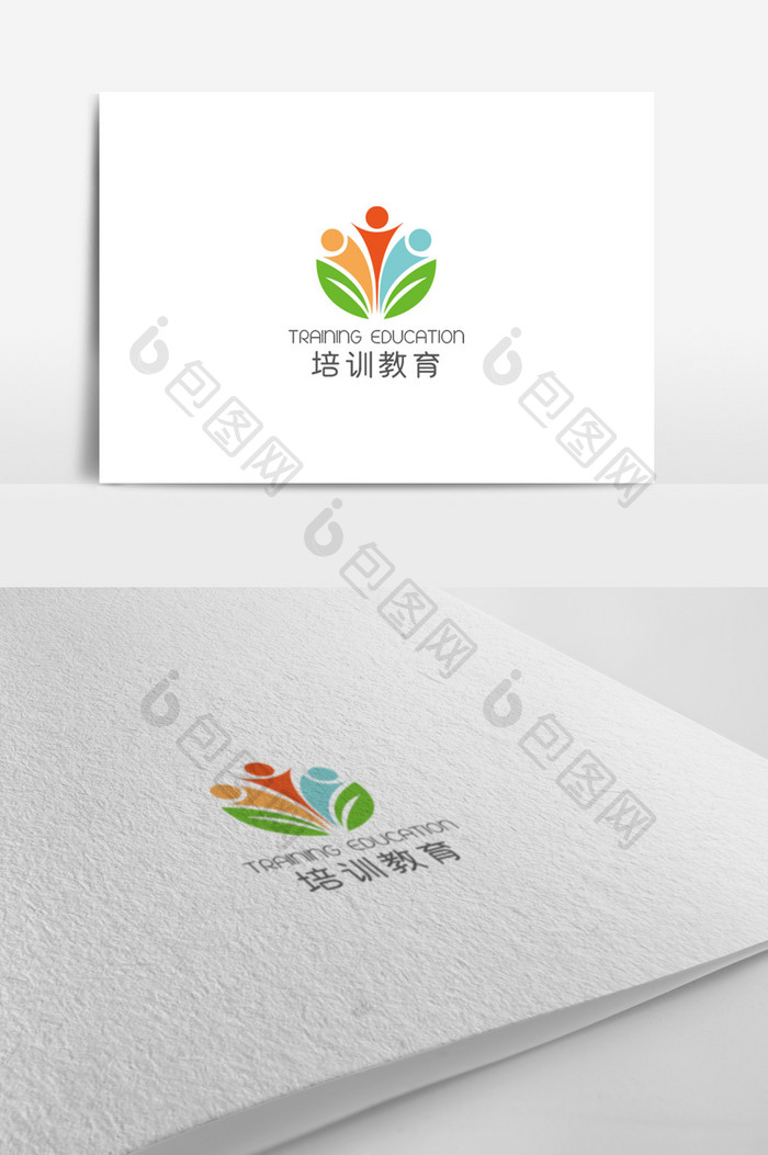 时尚大气简洁培训教育logo设计模板