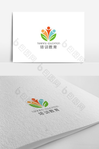 时尚大气简洁培训教育logo设计模板图片