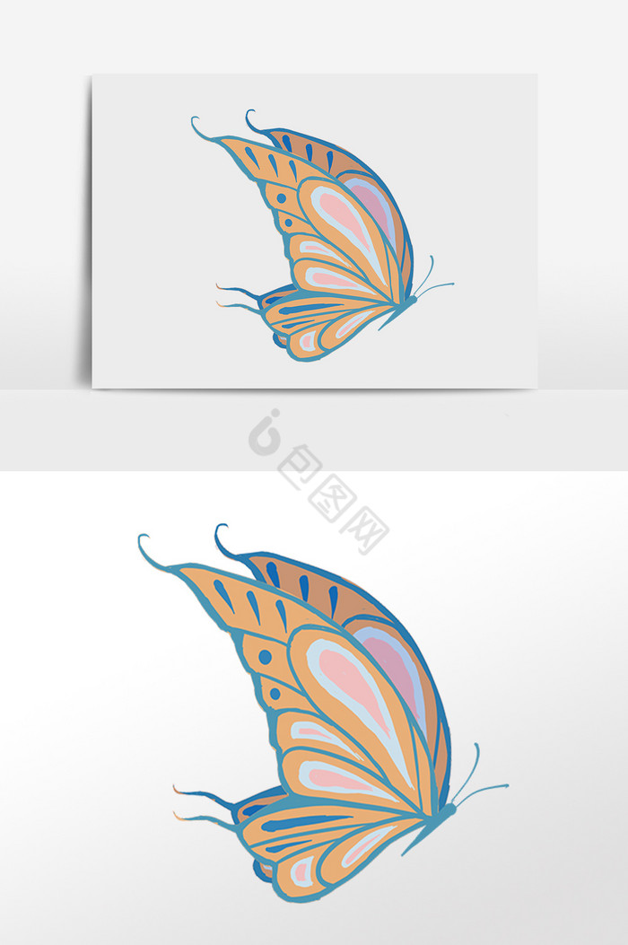飞舞的蝴蝶插画图片