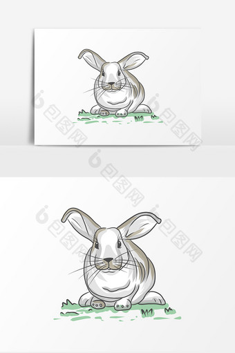 动物兔子卡通创意元素图片