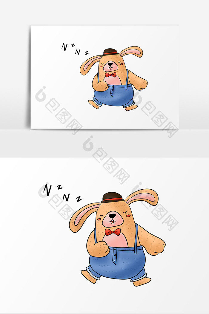卡通创意动物兔子元素