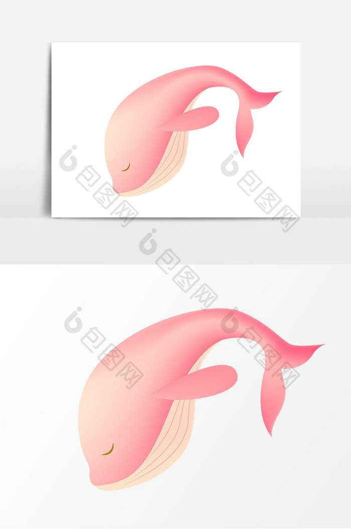 粉色可爱海豚元素
