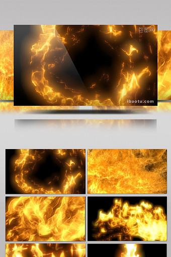 10款火焰燃烧转场动画带通道特效元素素材图片