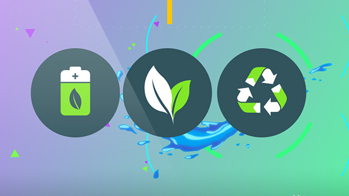 绿色环保宣传标识logo演绎AE模板