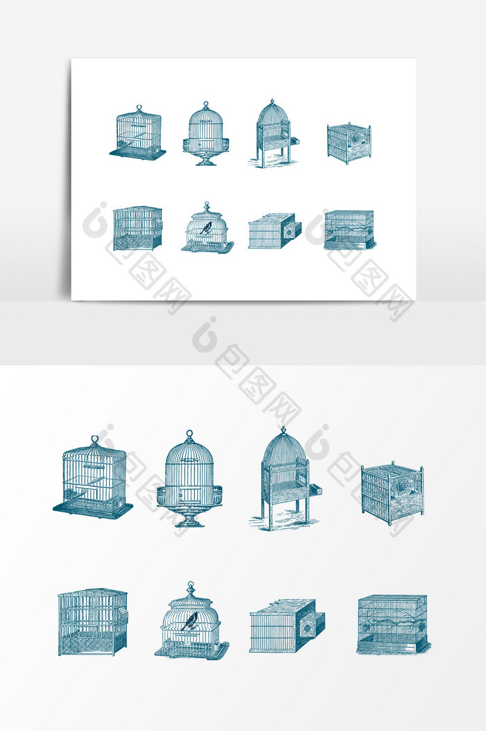 线描建筑物图片图片