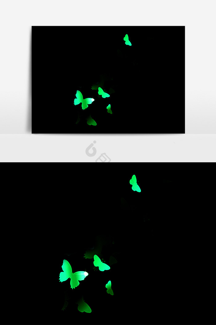 发光蝴蝶装饰图片