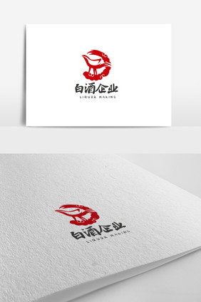 大气中式简约简洁白酒企业logo模板