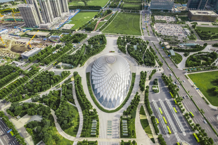 天津滨海新区滨海站航拍图片-包图网企业站
