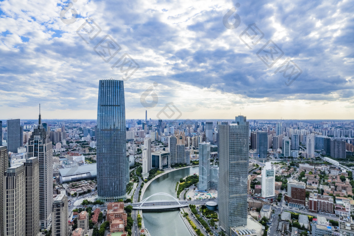 中国天津城市航拍风光图片-包图网企业站
