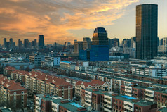 中国天津城市建筑高楼大厦拍摄
