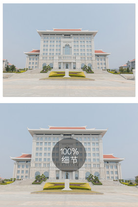 大学图书馆建筑摄影图片