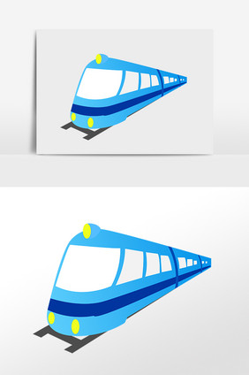 手绘卡通交通工具火车插画