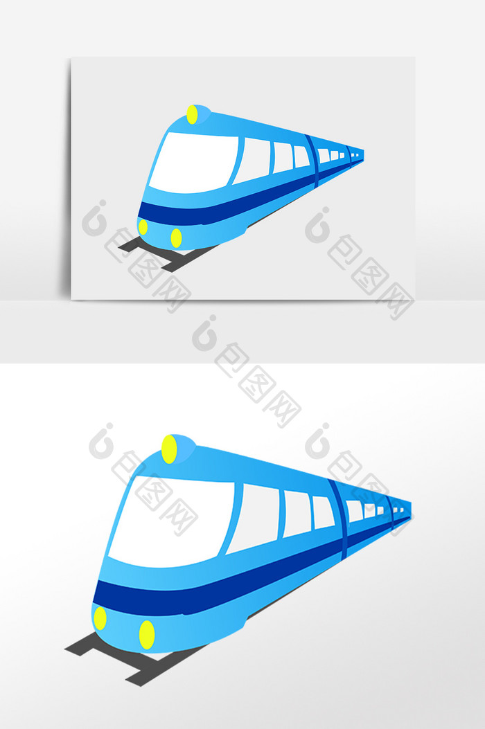 手绘卡通交通工具火车插画