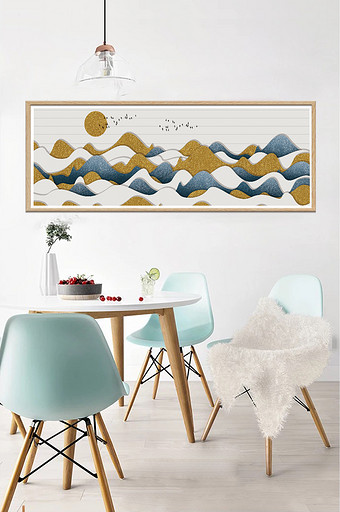 大气抽象立体山川风景客厅卧室装饰画图片