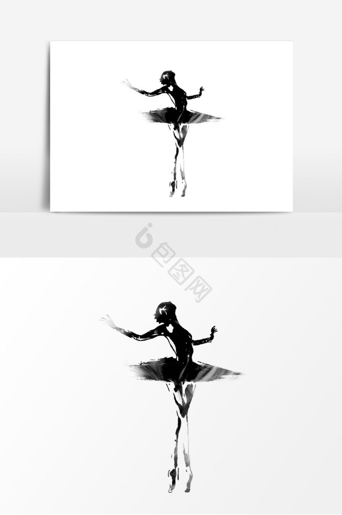 水墨舞蹈人物舞者图片