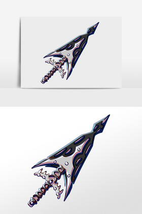 武器装备兵器宝剑长刀插画