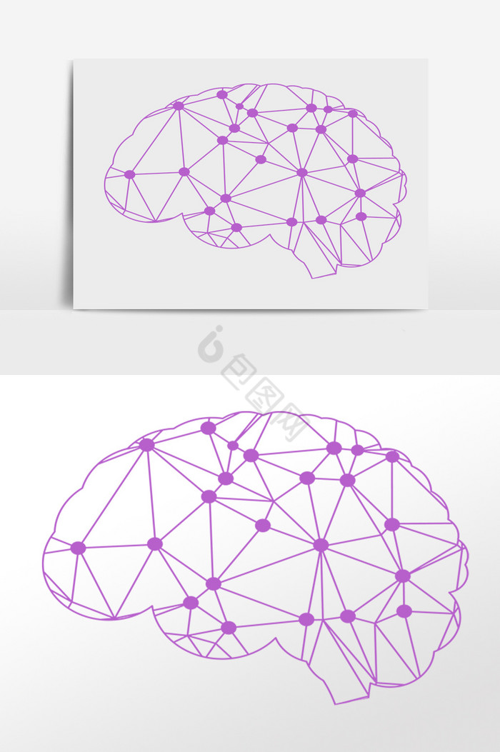智能大脑科技链接插画图片