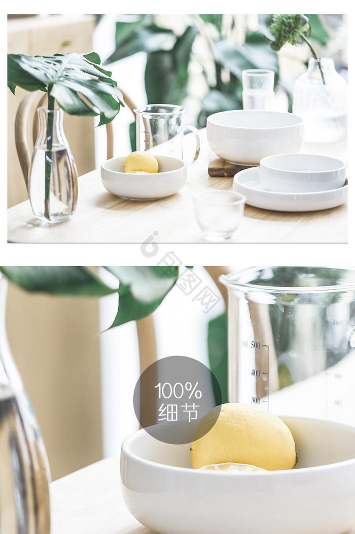 日式清新家居餐厅餐桌餐具静物摄影图片26